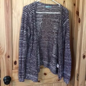 Purple and white cardigan